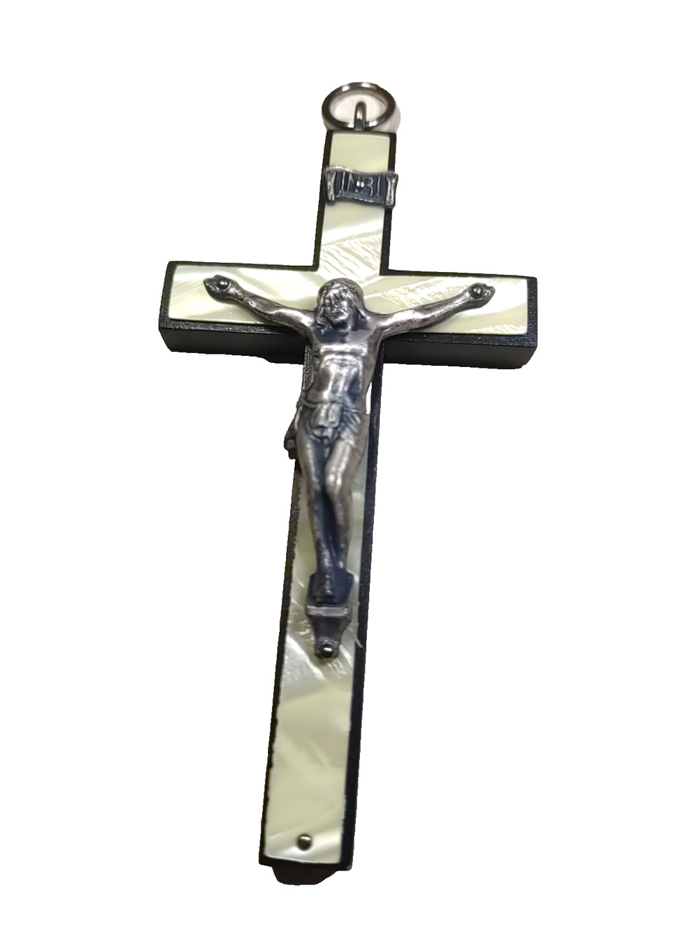 INRI Wooden Cross Crucifixion Pendant